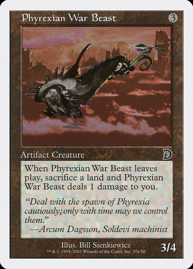 Phyrexian War Beast (Signature on Left) [Deckmasters] 