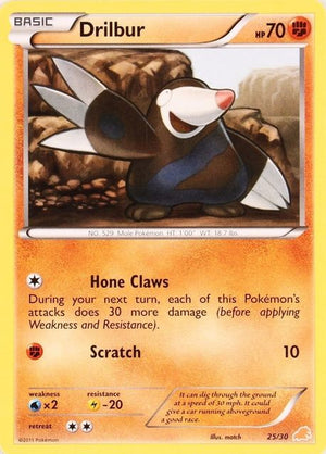 Drilbur (25/30) [Black &amp; White: Trainer Kit - Excadrill] 