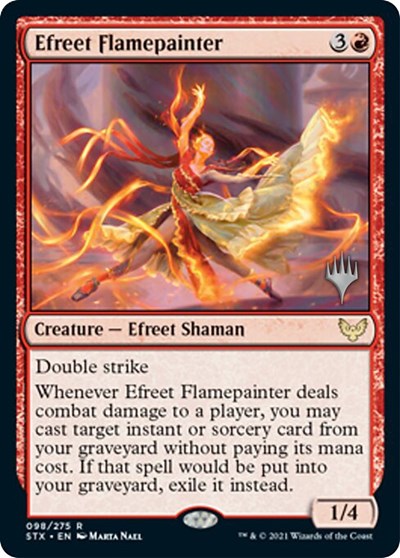 Efreet Flamepainter (Promo Pack) [Strixhaven: School of Mages Promos] 