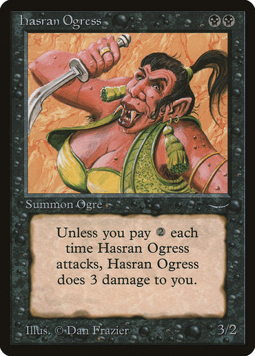 Hasran Ogress (Dark Mana Cost) [Arabian Nights] 