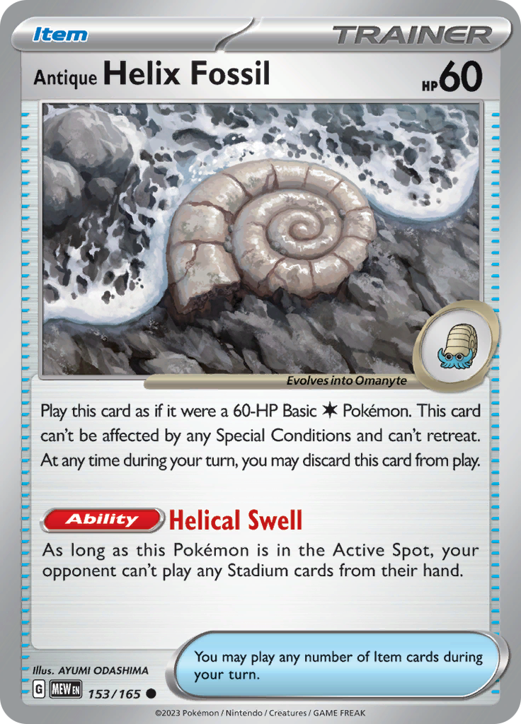 Antique Helix Fossil (153/165) [Scarlet & Violet: 151] 