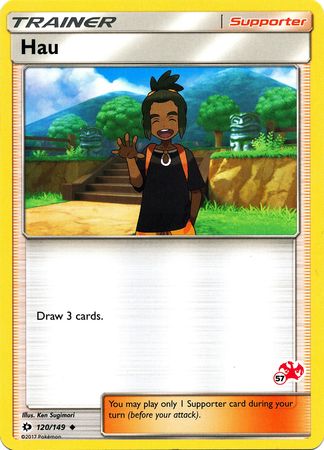 Hau (120/149) (Charizard Stamp #57) [Battle Academy 2020] 