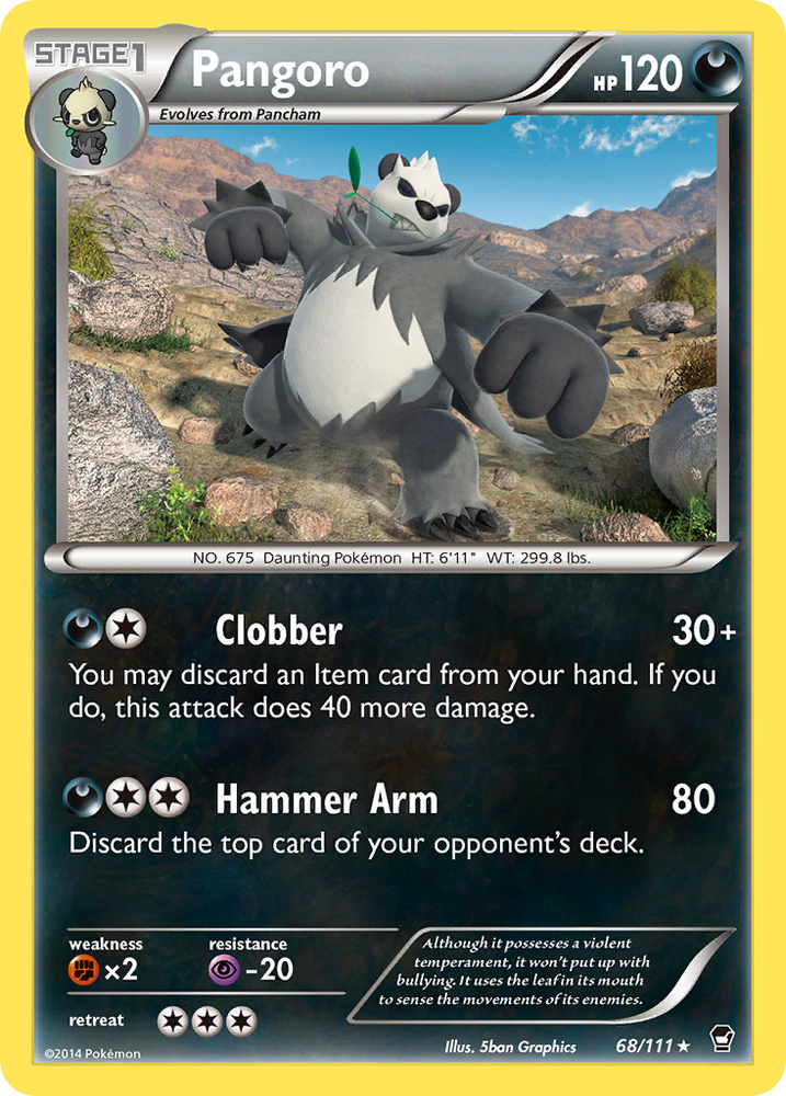 Pangoro (68/111) [XY: Furious Fists] 