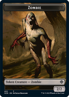 Zombie // Zombie Knight Double-Sided Token [Starter Commander Decks] 