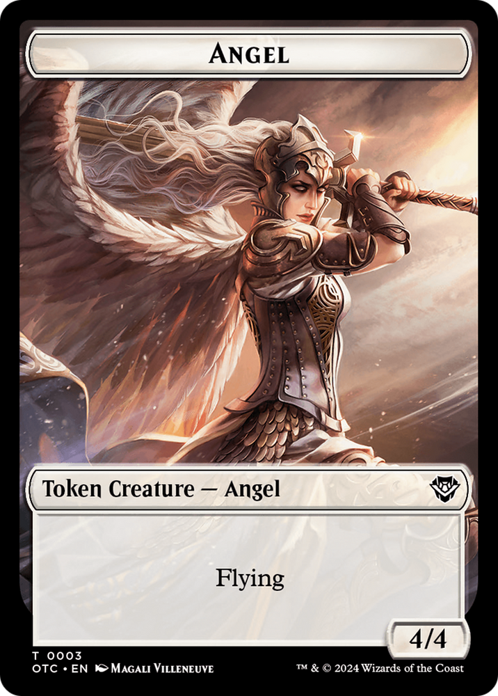 Elemental (0021) // Angel Double-Sided Token [Outlaws of Thunder Junction Commander Tokens] 