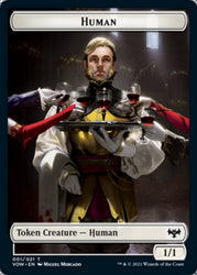 Human (001) // Spirit Cleric Double-Sided Token [Innistrad: Crimson Vow Tokens]