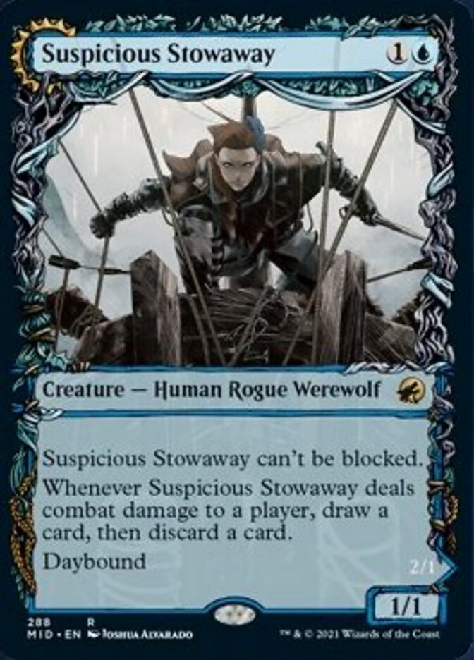 Suspicious Stowaway // Seafaring Werewolf (Showcase Equinox) [Innistrad: Midnight Hunt] 