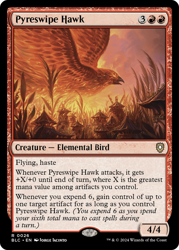 Pyreswipe Hawk [Bloomburrow Commander] 