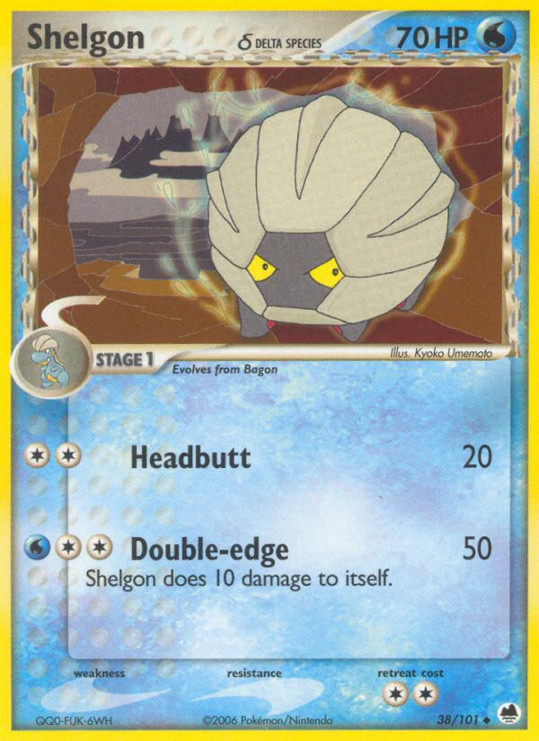 Shelgon (38/101) (Delta Species) [EX: Dragon Frontiers] 