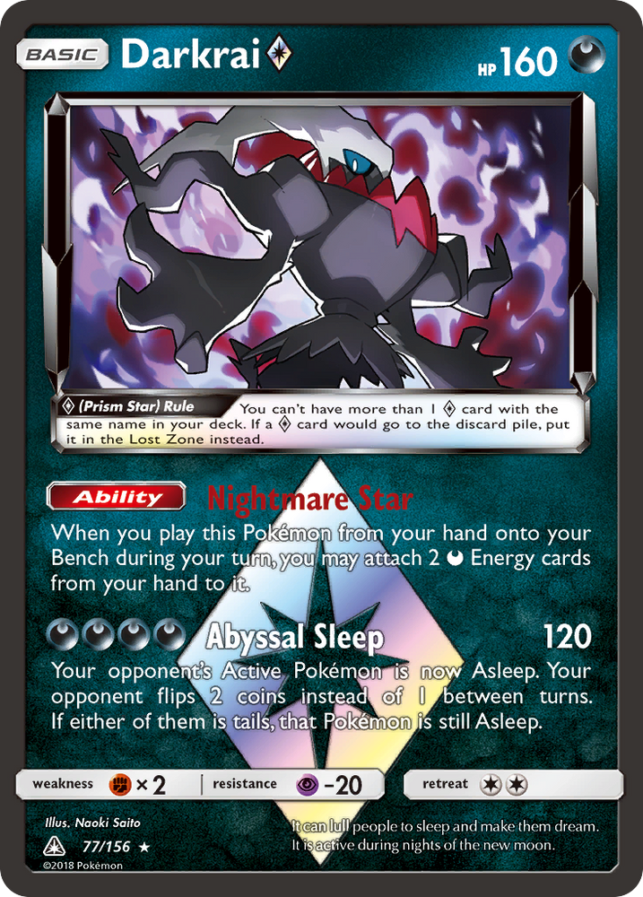 Darkrai (77/156) (Prism Star) [Sun &amp; Moon: Ultra Prism] 