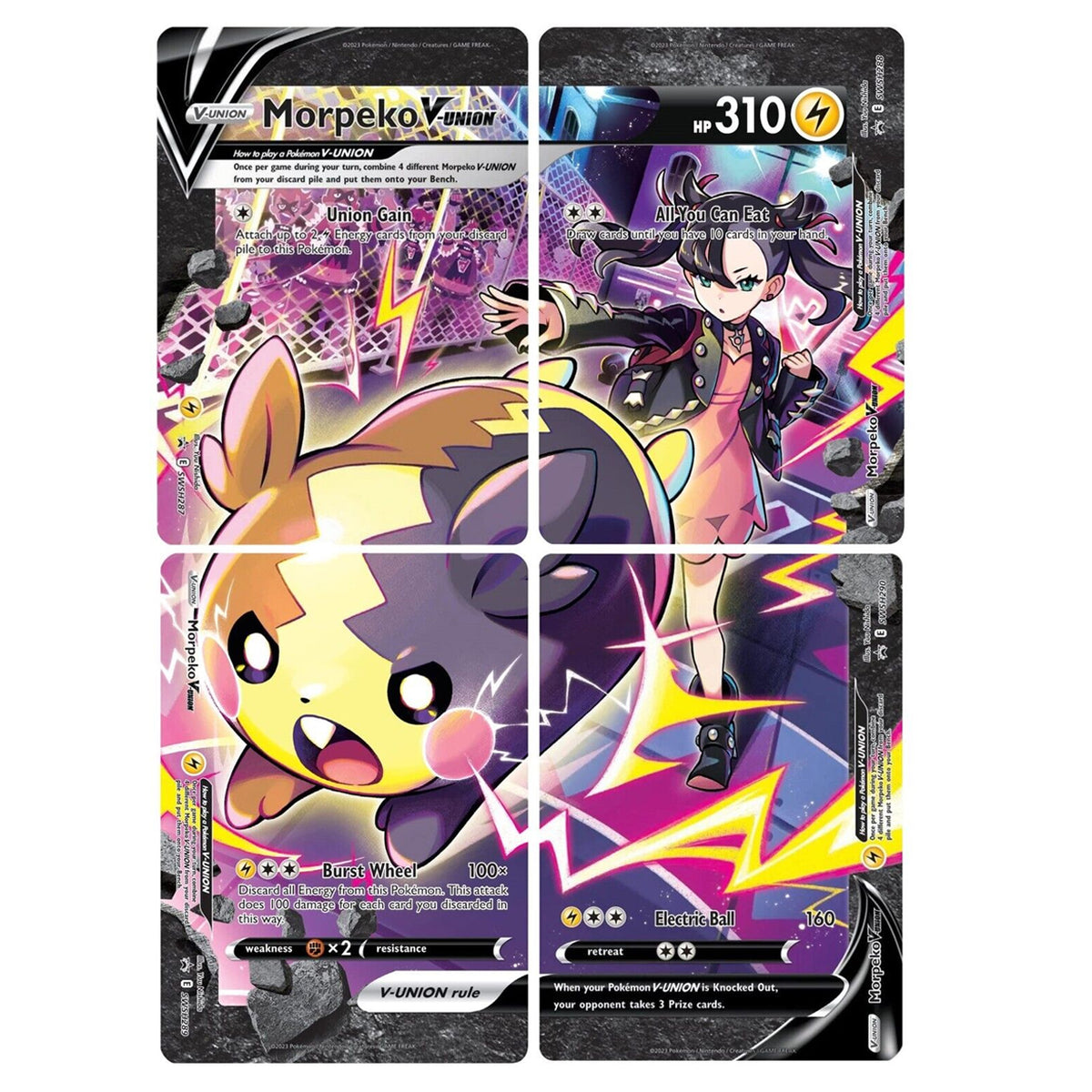 Morpeko V-Union (SWSH287-290) (Set of 4) [Sword & Shield: Black Star Promos] 