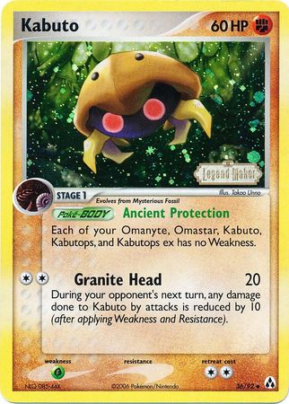 Kabuto (36/92) (Stamped) [EX: Legend Maker] 