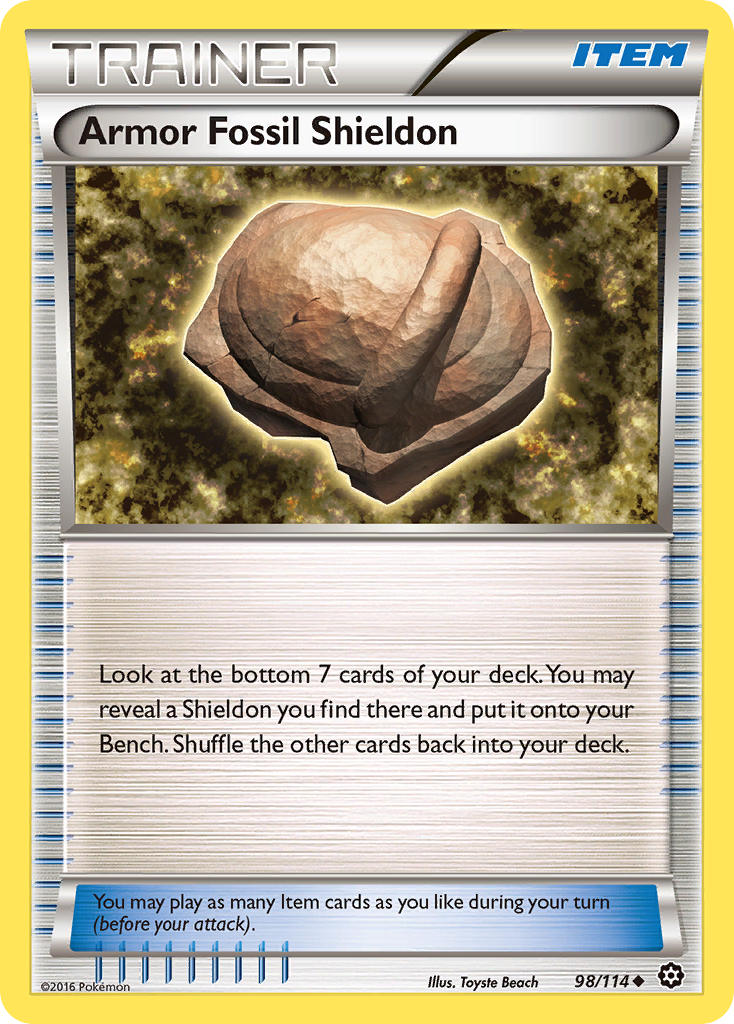 Armor Fossil Shieldon (98/114) [XY: Steam Siege] 