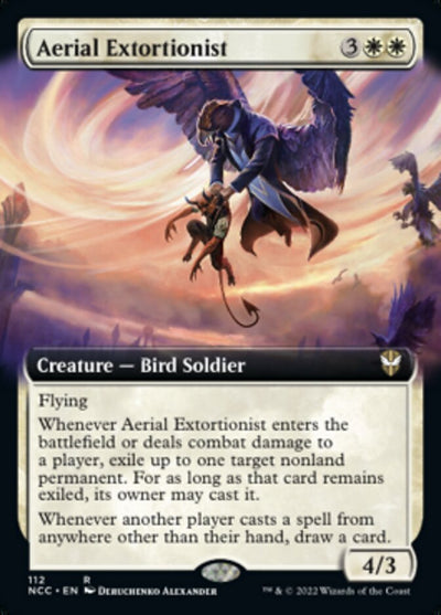 Aerial Extortionist (Extended Art) [Streets of New Capenna Commander] 