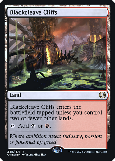 Blackcleave Cliffs [Phyrexia: All Will Be One Prerelease Promos] 