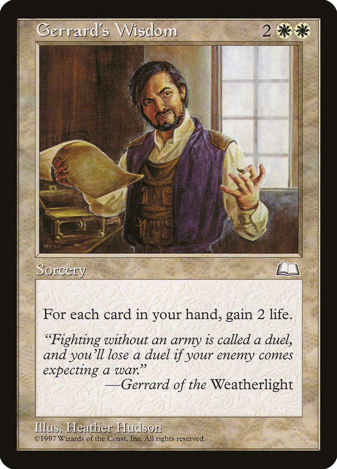 Gerrard's Wisdom [Weatherlight] 