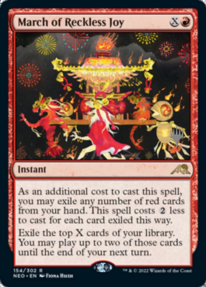 March of Reckless Joy (Promo Pack) [Kamigawa: Neon Dynasty Promos] 