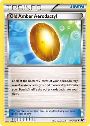 Old Amber Aerodactyl (106/124) [XY: Fates Collide] 