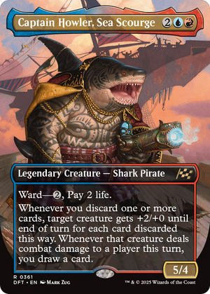 Captain Howler, Sea Scourge (Borderless) [Aetherdrift]