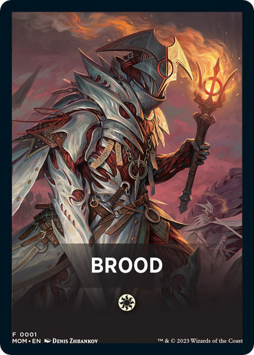 Brood Theme Card [March of the Machine Tokens] 