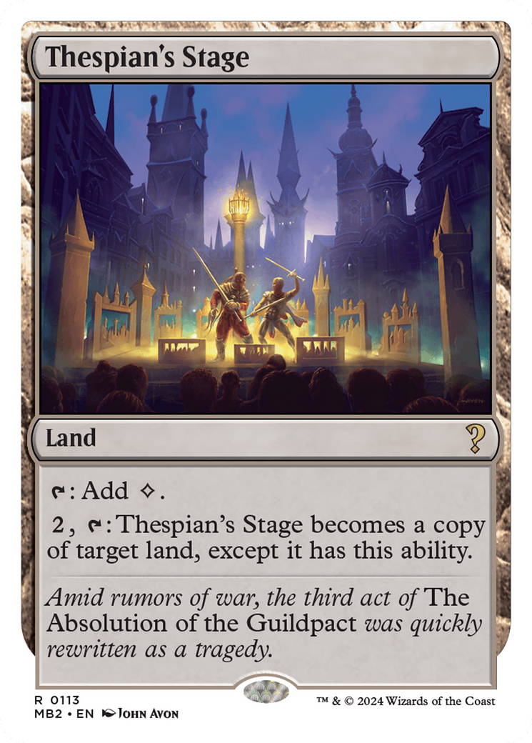 Thespian's Stage (White Border) [Mystery Booster 2]