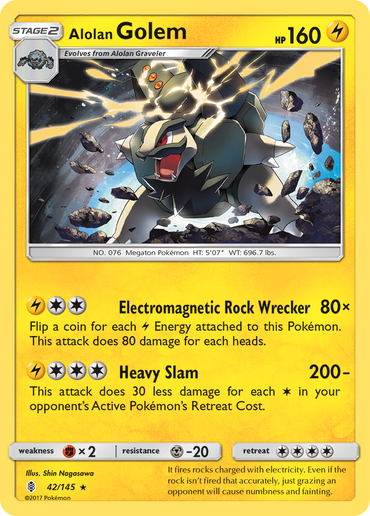 Alolan Golem (42/145) [Sun & Moon: Guardians Rising]