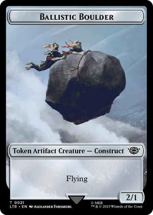 Ballistic Boulder // Food (0024) Double-Sided Token (Surge Foil) [The Lord of the Rings: Tales of Middle-Earth Tokens] 