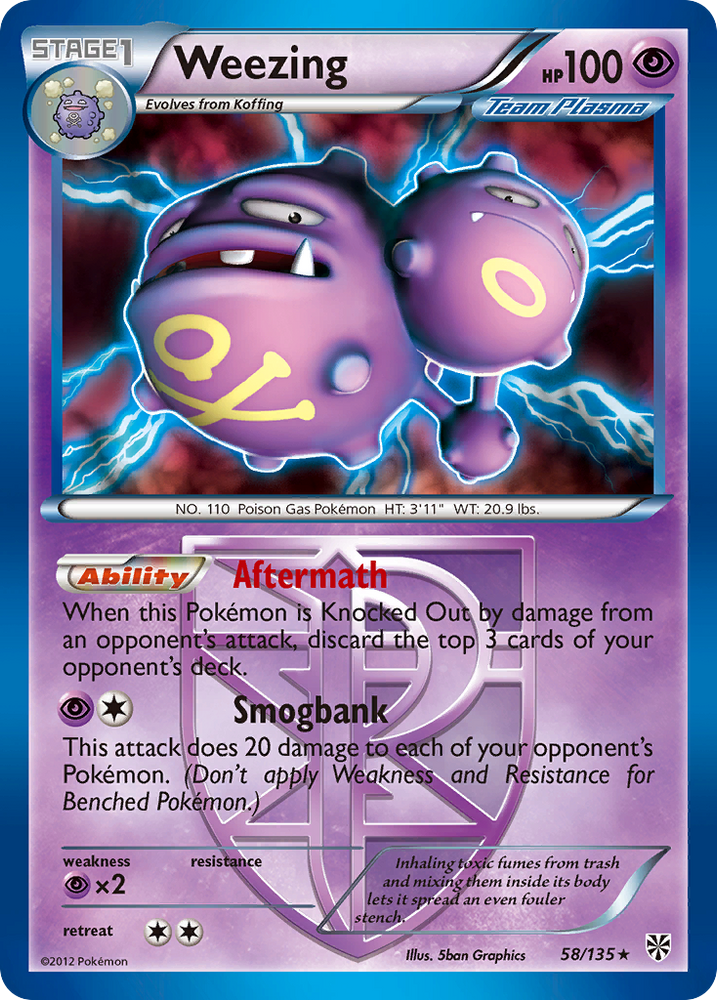 Weezing (58/135) [Black &amp; White: Plasma Storm] 