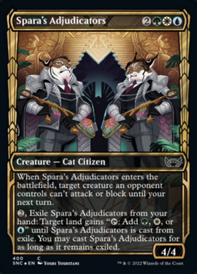 Spara's Adjudicators (Showcase Golden Age Gilded Foil) [Streets of New Capenna] 