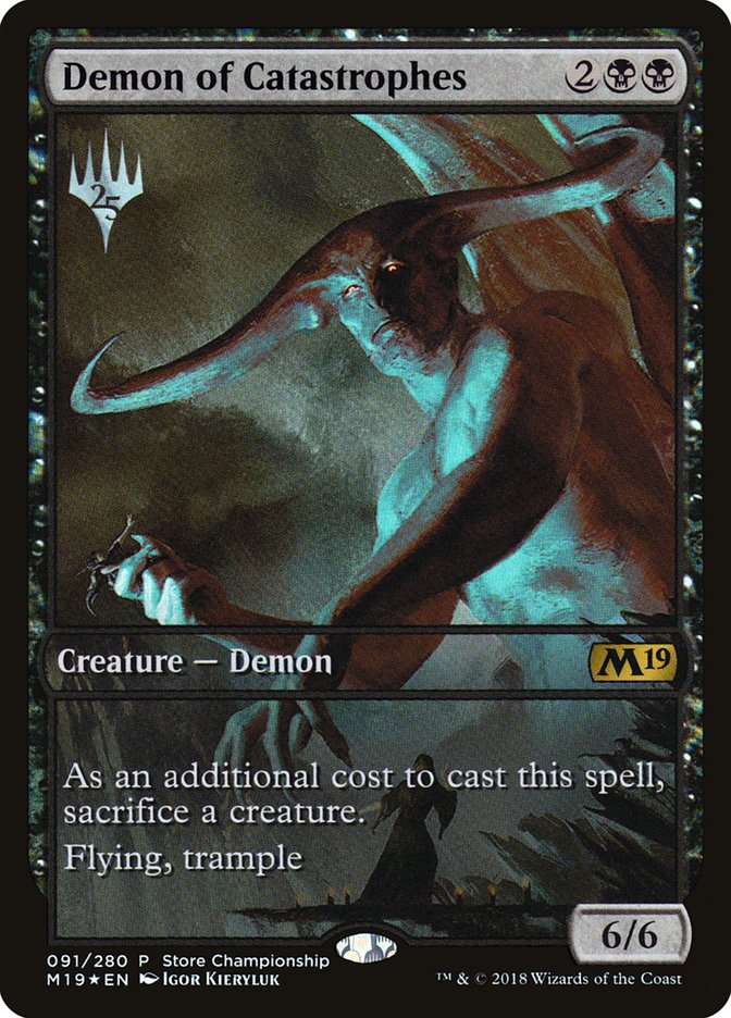 Demon of Catastrophes (Store Championship) (Full Art) [Core Set 2019 Promos] 