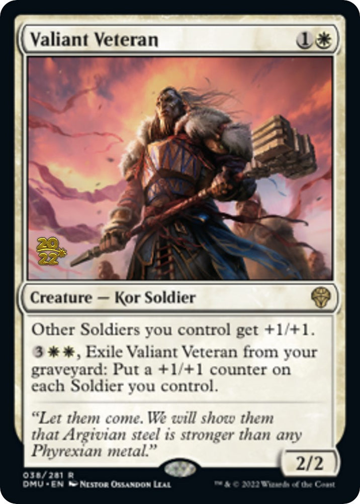 Valiant Veteran [Dominaria United Prerelease Promos] 