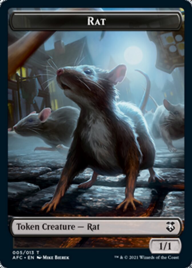 Rat // Zombie Double-Sided Token [Dungeons &amp; Dragons: Adventures in the Forgotten Realms Commander Tokens] 