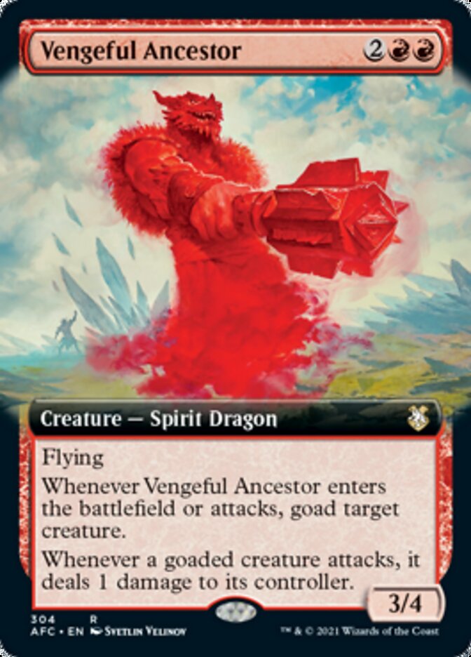 Vengeful Ancestor (Extended Art) [Dungeons &amp; Dragons: Adventures in the Forgotten Realms Commander] 