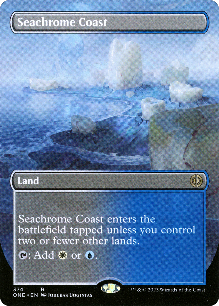 Seachrome Coast (Borderless Alternate Art) [Phyrexia: All Will Be One] 