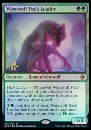 Werewolf Pack Leader [Dungeons & Dragons: Adventures in the Forgotten Realms Prerelease Promos] 