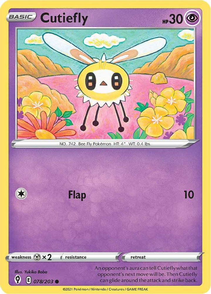 Cutiefly (078/203) [Sword &amp; Shield: Evolving Skies] 