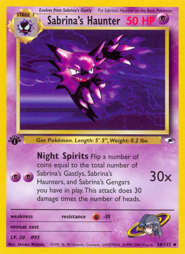 Sabrina's Haunter (58/132) [Gym Heroes 1st Edition] 