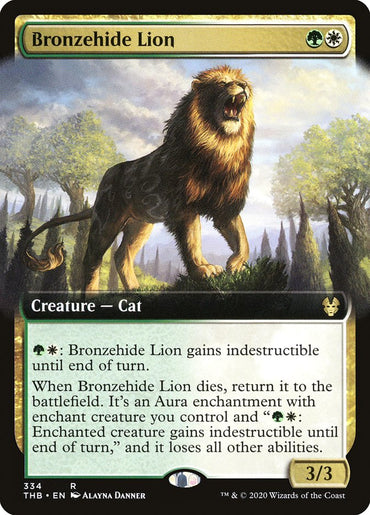 Bronzehide Lion (Extended Art) [Theros Beyond Death] 