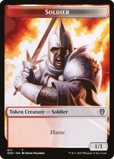 Copy // Soldier Double-Sided Token (Surge Foil) [Marvel Super Heroes Commander Tokens]