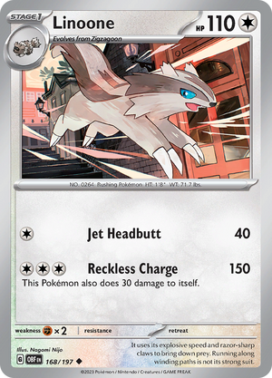 Linoone (168/197) [Scarlet &amp; Violet: Obsidian Flames] 