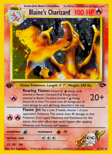 Blaine's Charizard (2/132) [Gym Challenge 1st Edition] 