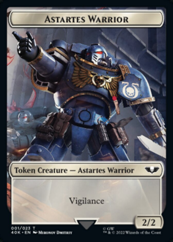 Astartes Warrior (001) // Clue Double-Sided Token [Warhammer 40,000 Tokens] 