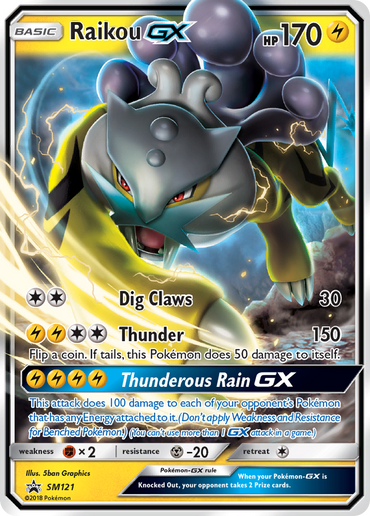 Raikou GX (SM121) [Sun & Moon: Black Star Promos]