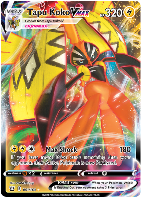 Tapu Koko VMAX (051/163) [Sword & Shield: Battle Styles]