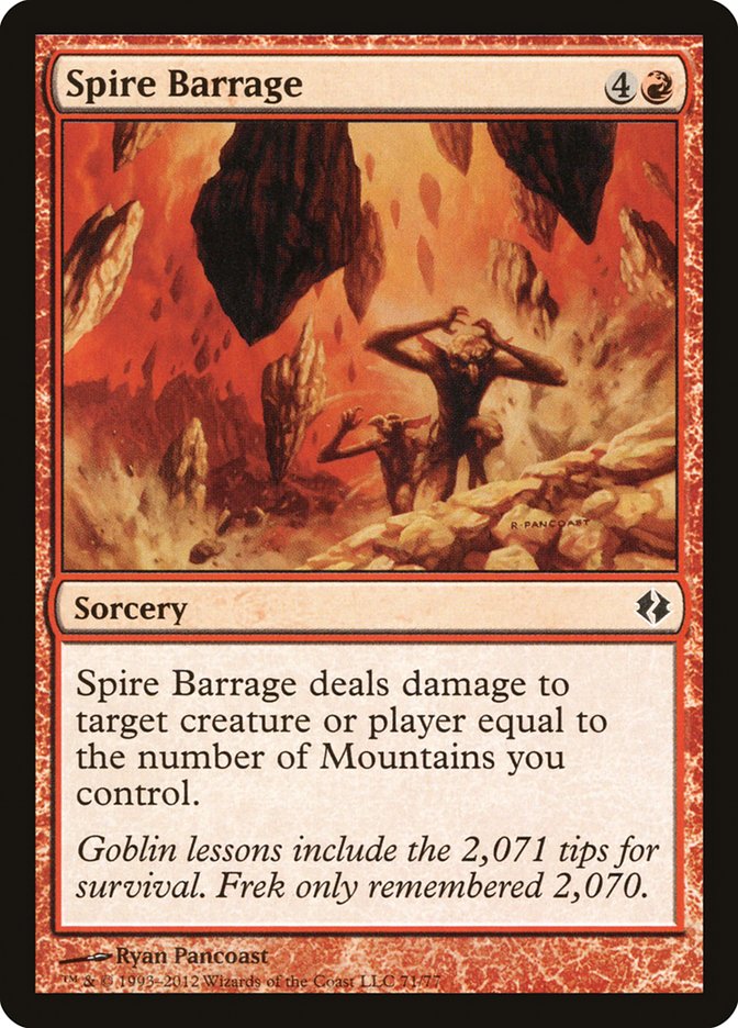 Spire Barrage [Duel Decks: Venser vs. Koth] 
