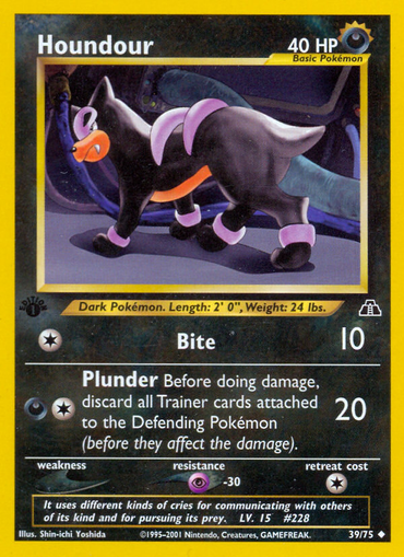 Houndour (39/75) [Neo Discovery 1st Edition]