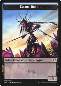 Faerie Rogue // Rat Double-Sided Token [Zendikar Rising Commander Tokens] 