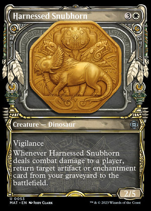 Harnessed Snubhorn (Showcase) [March of the Machine: The Aftermath] 
