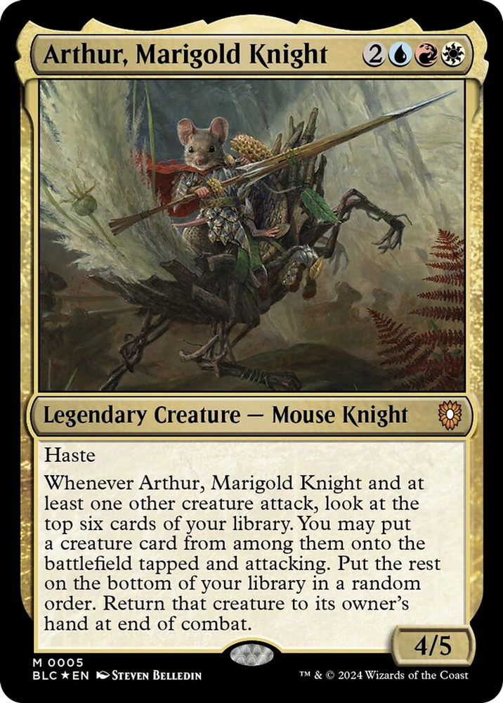 Arthur, Marigold Knight [Bloomburrow Commander] 