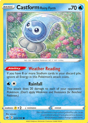 Castform Rainy Form (033/198) [Sword & Shield: Chilling Reign]